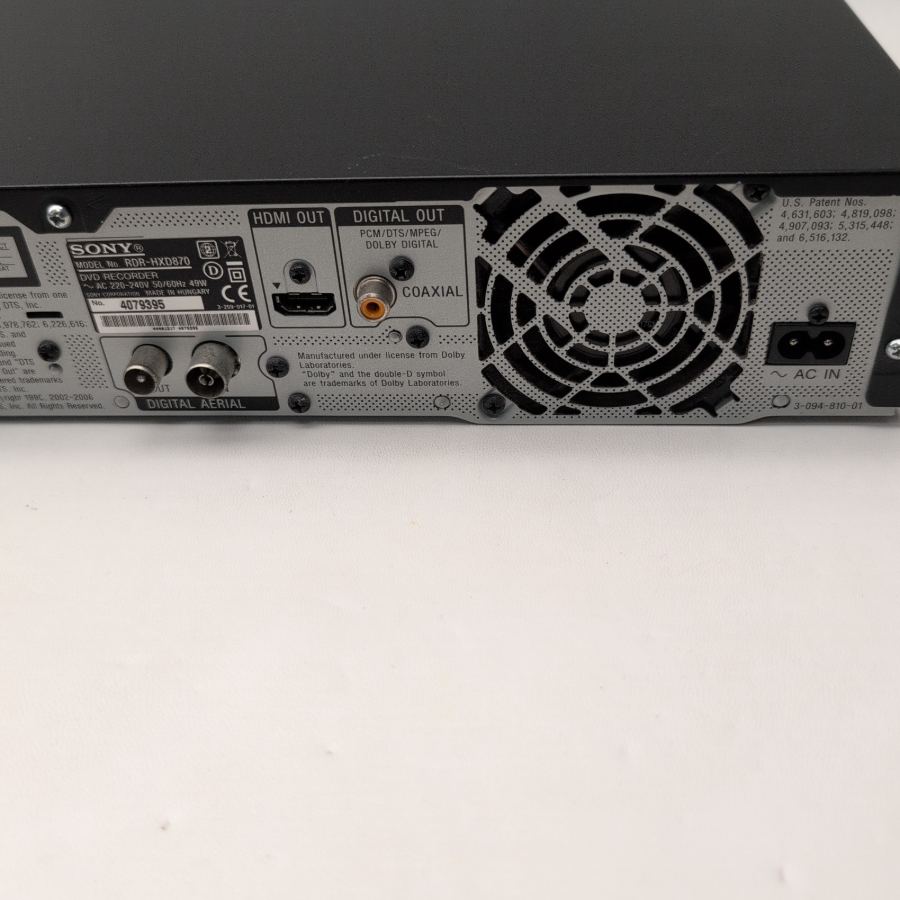 NO FREEVIEW Sony RDR-HXD870 160GB HDD DVD Recorder + Remote & HDMI FAULTY – image 2