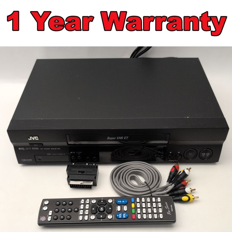 JVC HR-S5956EK S-VHS ET VCR VHS Player NTSC & PAL, Long Play Remote
