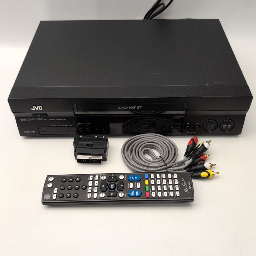 JVC HR-S5956EK S-VHS ET VCR VHS Player NTSC & PAL, Long Play Remote – image 2