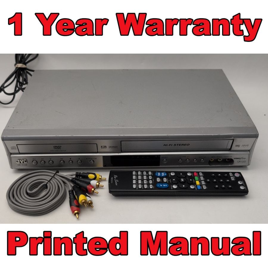 JVC HR-XV28 Combo DVD Player & VHS VCR Video Cassette Player duel deck working
