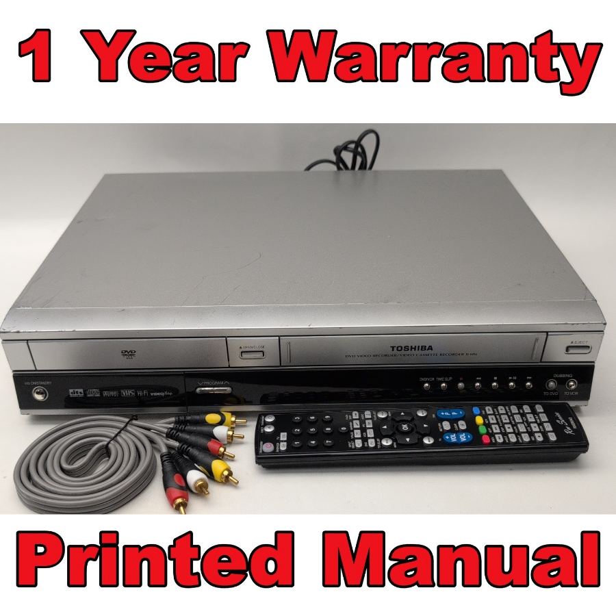 Toshiba D-VR3SB DVD Recorder & VHS VCR Combo Silver remote COPY VHS TO DVD