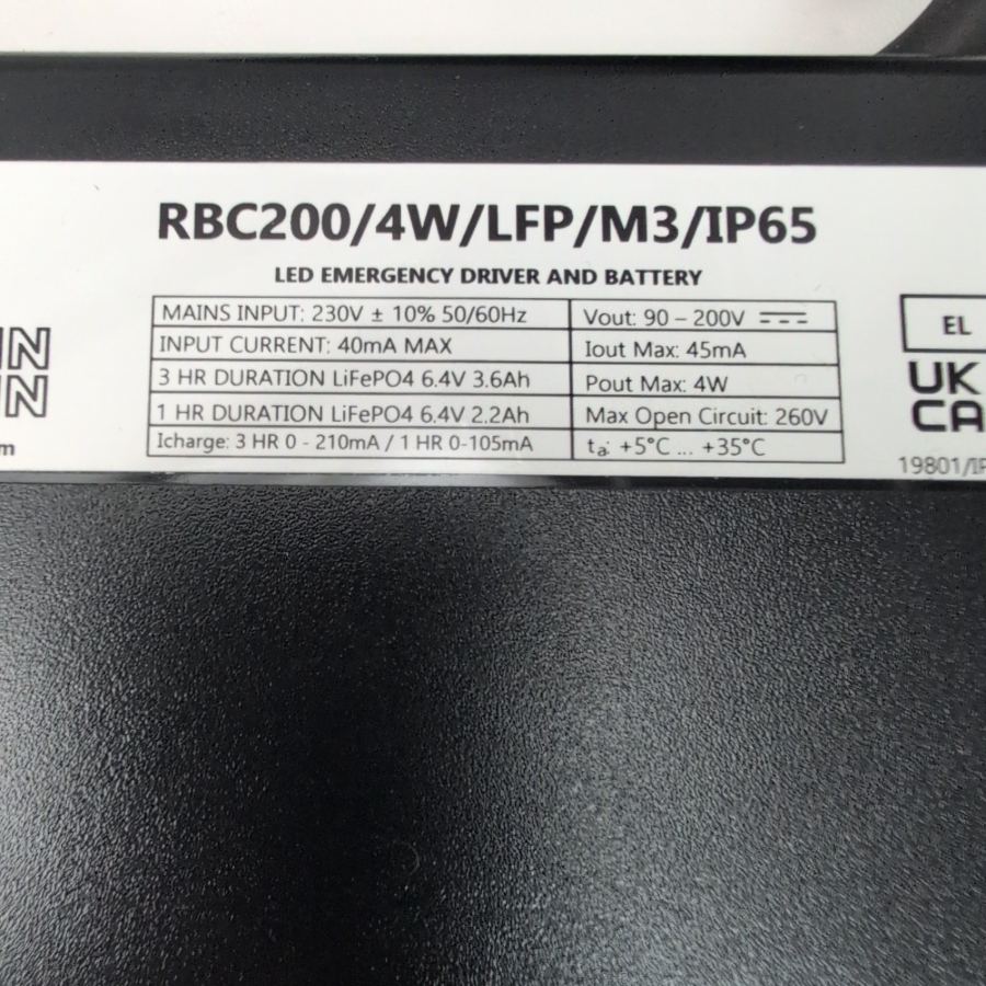 Representative photograph of the same model: 4lite Maintained Emergency LED Highbay With Microwave Sensor Black 100W 13,000lm – image 2