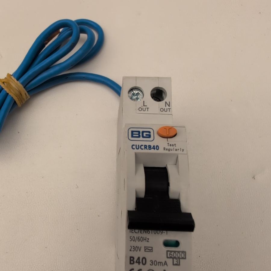 BG B40 40A RCBO 30mA Type AC Compact 40Amp 6kA CUCRB40 British General - NEW! – image 3