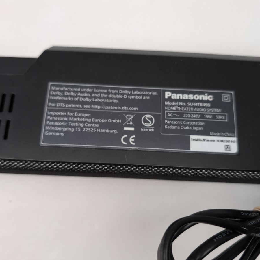 Panasonic SU-HTB498 Soundbar Home Audio System Remote HDMI Surround Tested – image 7