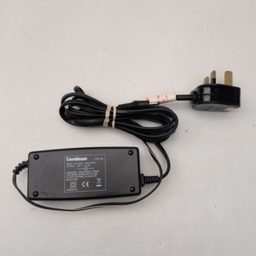 Goodmans TYPE16D APX001A Power Supply Adapter Black 9-Volts 2-Amp 3-Pin UK Plug