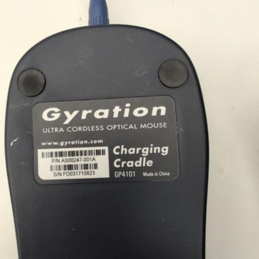 Gyration Ultra GT GP110 Gray Wireless 3-Button 30 Ft USB Optical Mouse Charger – image 7