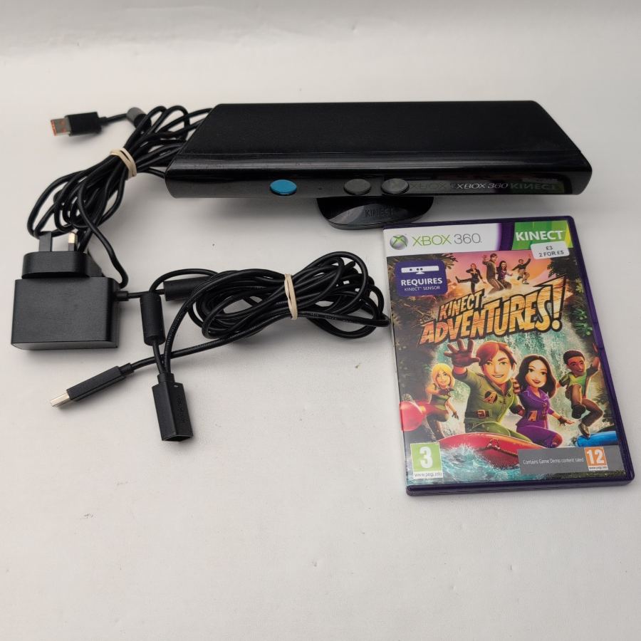 Microsoft Kinect Sensor Xbox 360 Motion Camera Game Kinect adventure + PSU