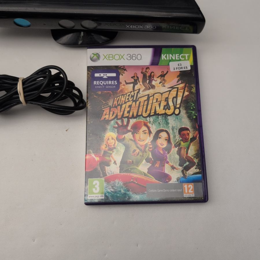 Microsoft Kinect Sensor Xbox 360 Motion Camera Game Kinect adventure + PSU – image 2