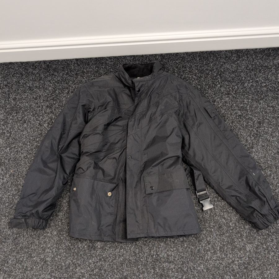 SIDI MEN'S WATERPROOF QUILTED Liner RAIN JACKET SIZE UK Men S Small Black Short