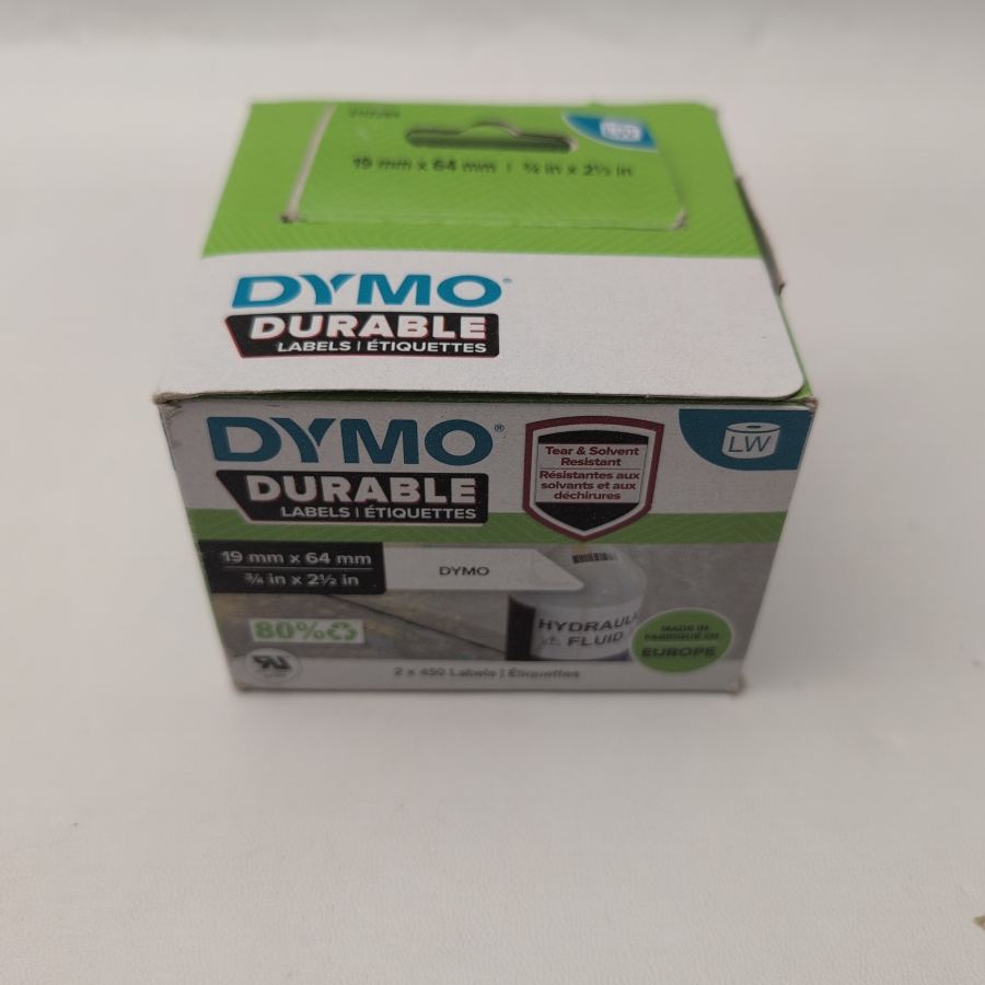 Representative photograph of the same model: Original Dymo 2112284 Durable 19mm x 64mm Adhesive Label solvent chemical proof – image 2