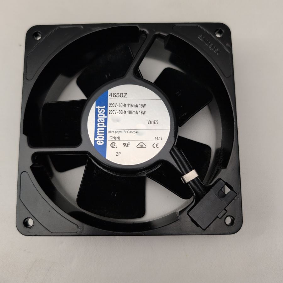 EBM PAPST   4650Z-876 .  119x119x38 mm   AXIAL FAN   160 3/h, 19W, 83mA BNIB
