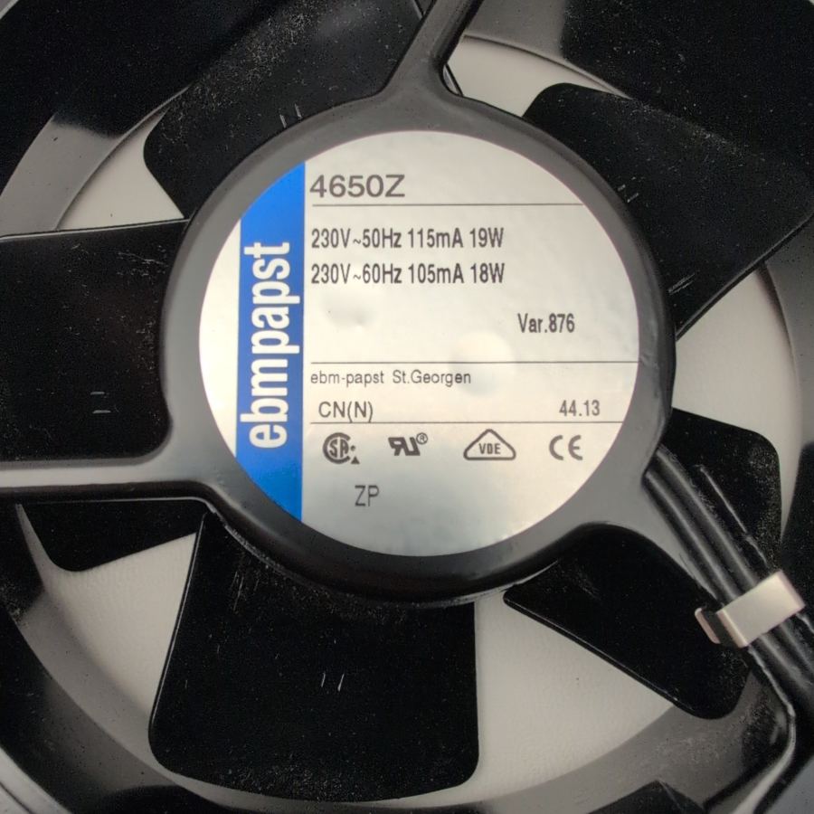 EBM PAPST 4650Z-876 . 119x119x38 mm AXIAL FAN 160 3/h, 19W, 83mA BNIB – image 3